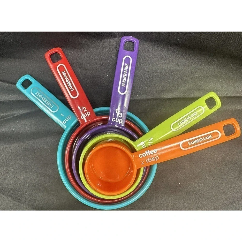 Farberware Professional Plastic Measuring Cups with Coffee Spoon, Set of 5
